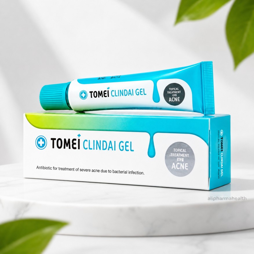 Tomei Clindai Gel 5g contains clindamycin to help treat acne vulgaris by reducing acne-causing bacteria and inflammation. Order now from AlipharmaHealth.